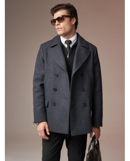 Пальто мужское темно-серый