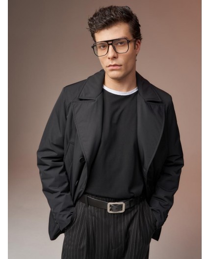 Плащ мужской черный