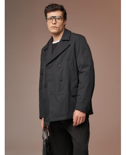 Плащ мужской черный