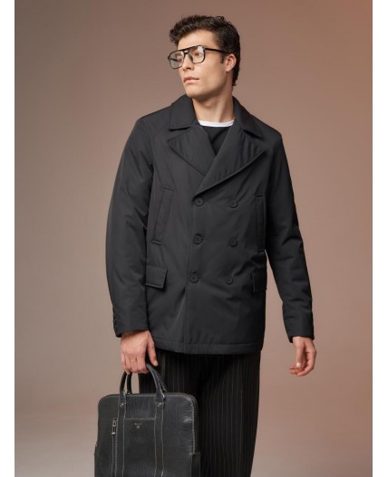 Плащ мужской черный