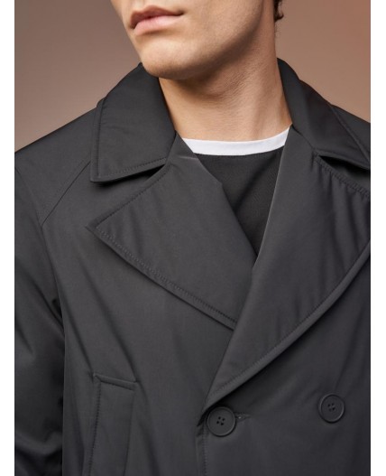 Плащ мужской черный