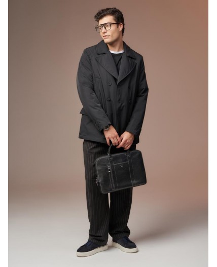 Плащ мужской черный