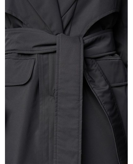 Плащ утепленный черный