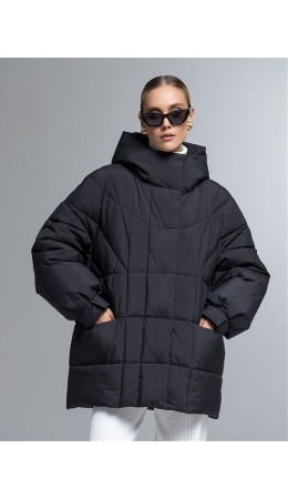 Пуховик женский черный