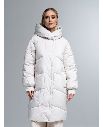 Пуховик женский светло-бежевый