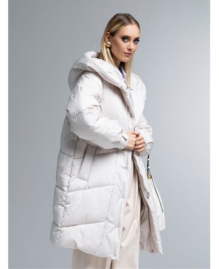 Пуховик женский светло-бежевый