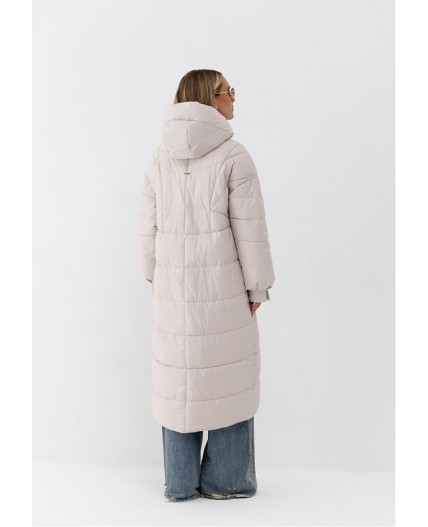Пуховик женский светло-бежевый