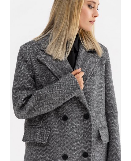 Пальто женское серый