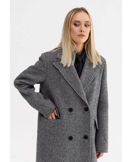 Пальто женское серый