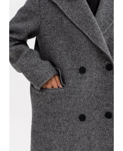 Пальто женское серый