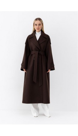 Пальто женское коричневый