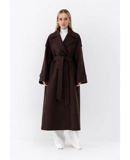 Пальто женское коричневый