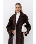 Пальто женское коричневый