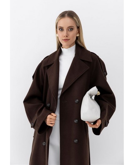 Пальто женское коричневый