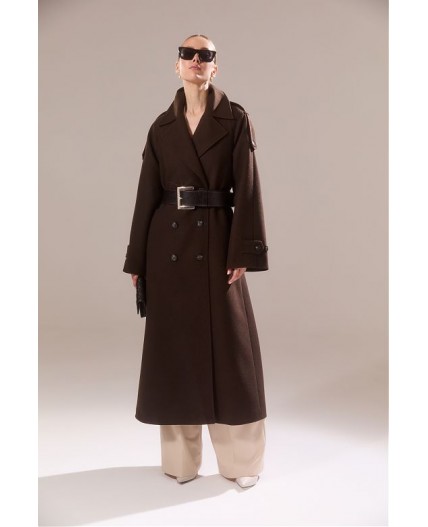 Пальто женское коричневый