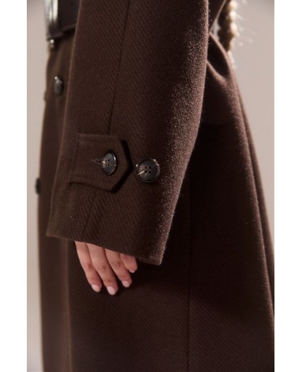 Пальто женское коричневый