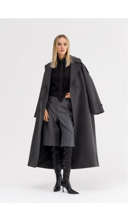 Пальто женское серый