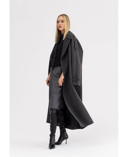 Пальто женское серый