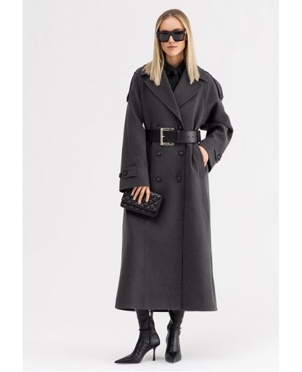 Пальто женское серый