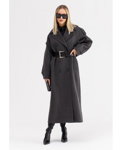 Пальто женское серый