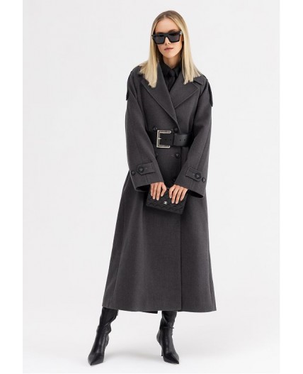 Пальто женское серый