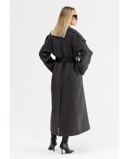 Пальто женское серый