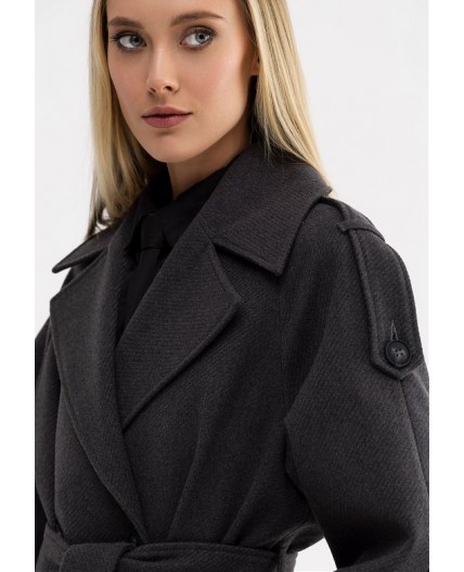 Пальто женское серый