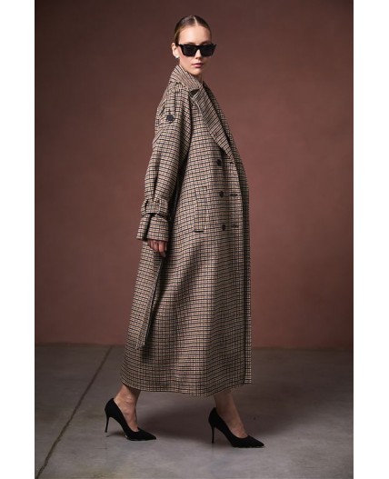 Пальто женское темно-бежевый