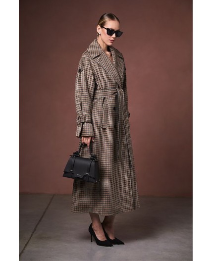 Пальто женское темно-бежевый