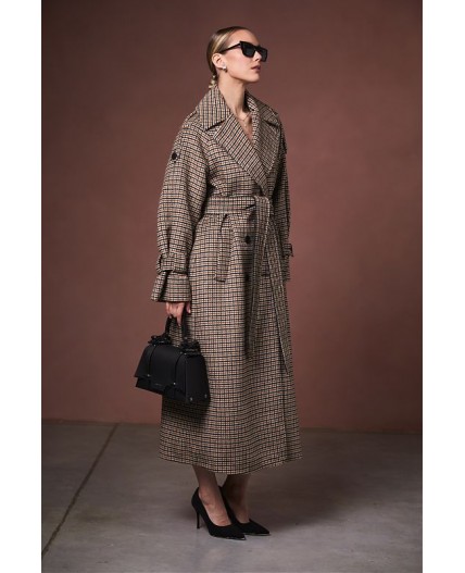 Пальто женское темно-бежевый