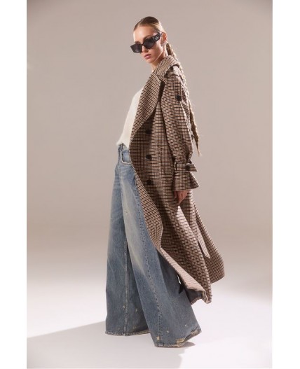 Пальто женское темно-бежевый