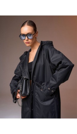 Плащ женский черный