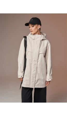 Плащ женский утепленный бежевый