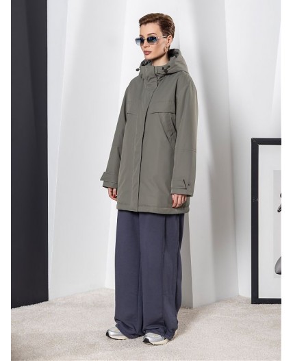 Плащ женский утепленный хаки