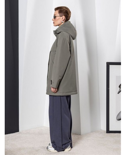 Плащ женский утепленный хаки