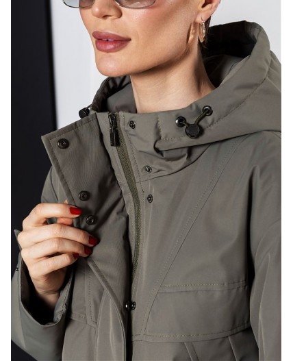 Плащ женский утепленный хаки