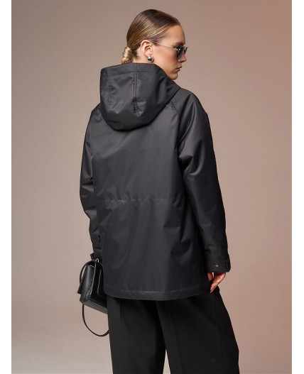 Плащ женский утепленный черный