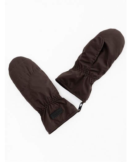 Варежки женские коричневый