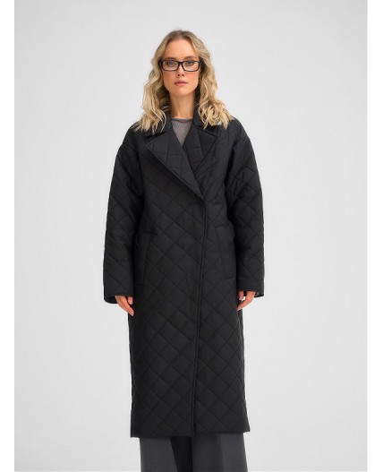 Плащ утепленный черный