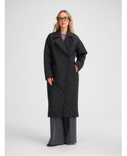 Плащ утепленный черный