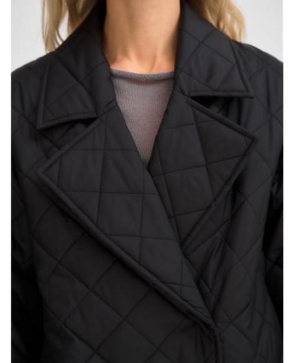 Плащ утепленный черный