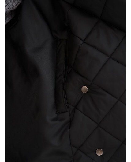 Плащ утепленный черный