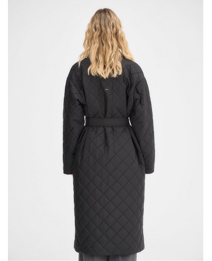 Плащ утепленный черный