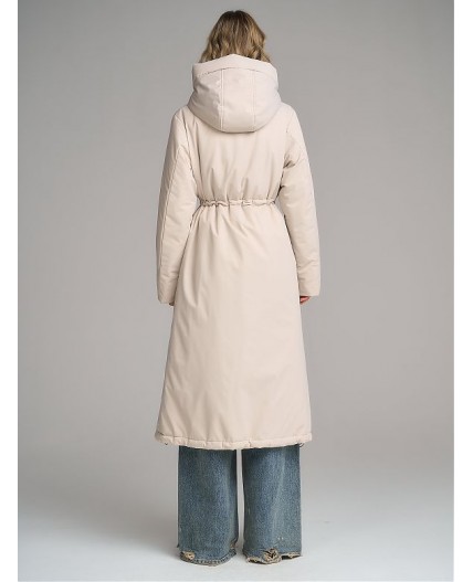 Плащ утепленный светло-бежевый