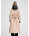 Плащ утепленный бежевый