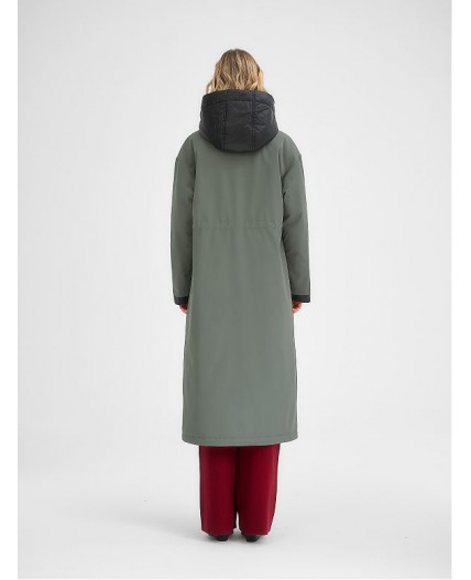 Плащ утепленный хаки