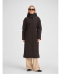 Плащ утепленный коричневый