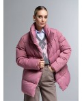 Пуховик женский темно-розовый