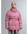 Пуховик женский темно-розовый