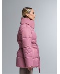 Пуховик женский темно-розовый
